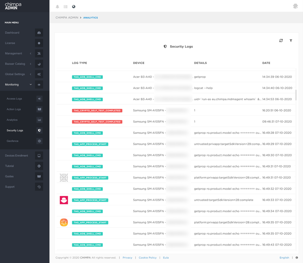 security logs