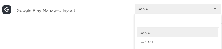 google play managed layout